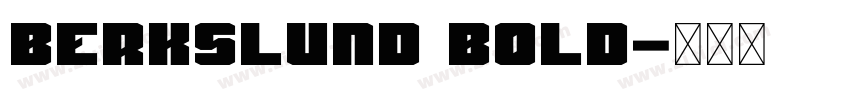 Berkslund Bold字体转换